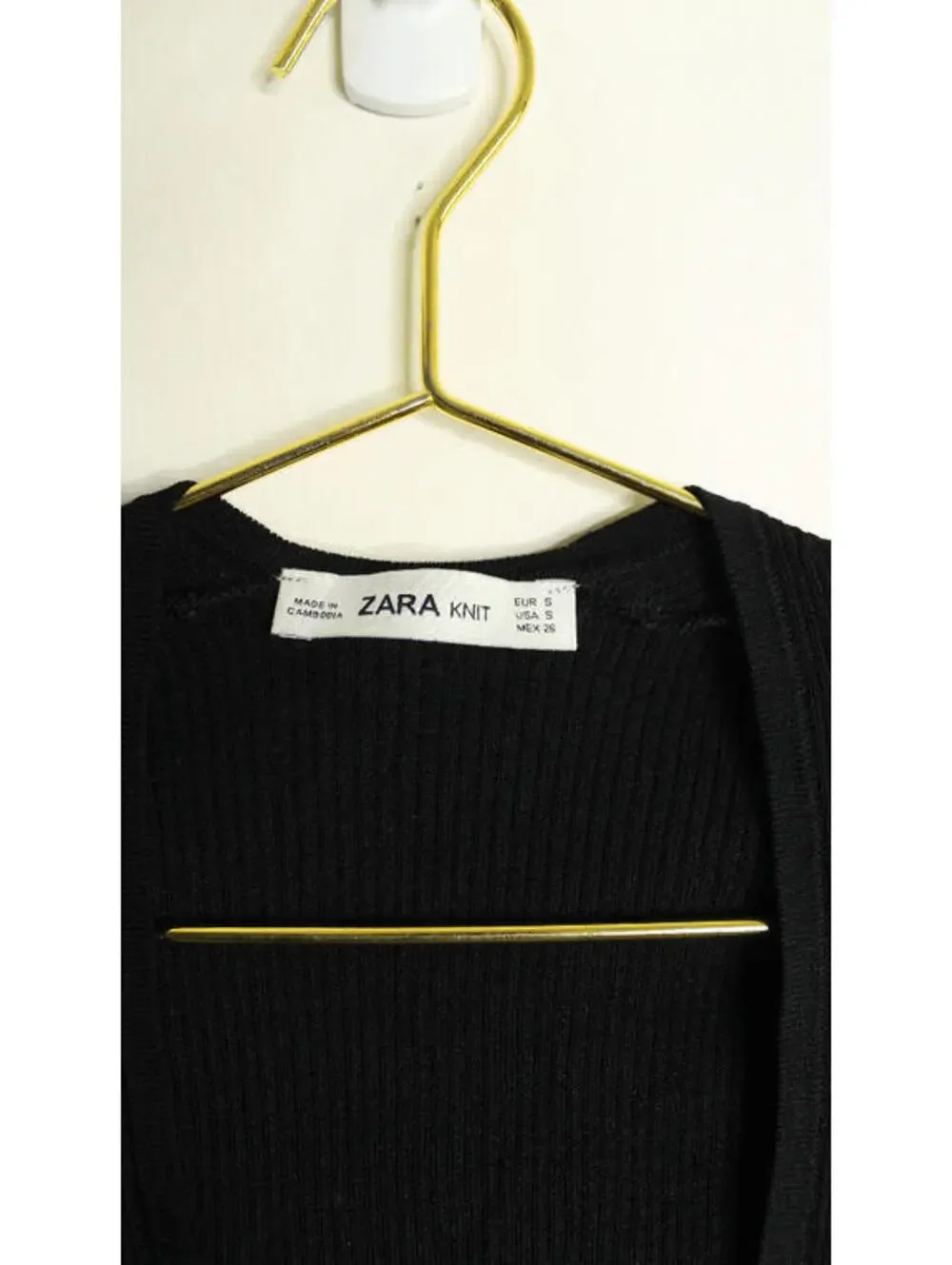 Zara Knit Black Long Sleeve Top - Small - Picture 4 of 4